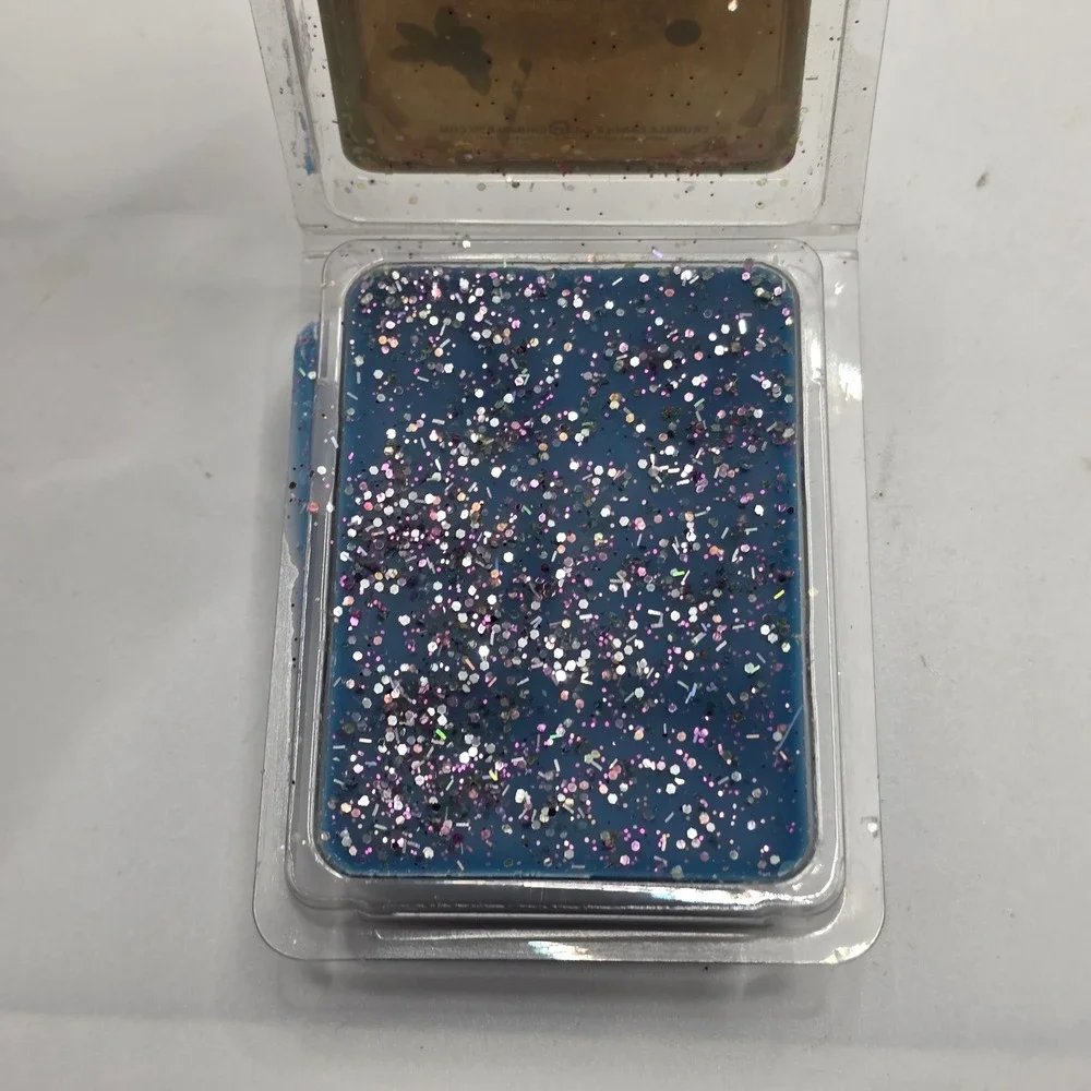 Crumble Candle Co Wax Melts Blueberry Cotton Candy‎ Blue Glitter Soy 3oz New